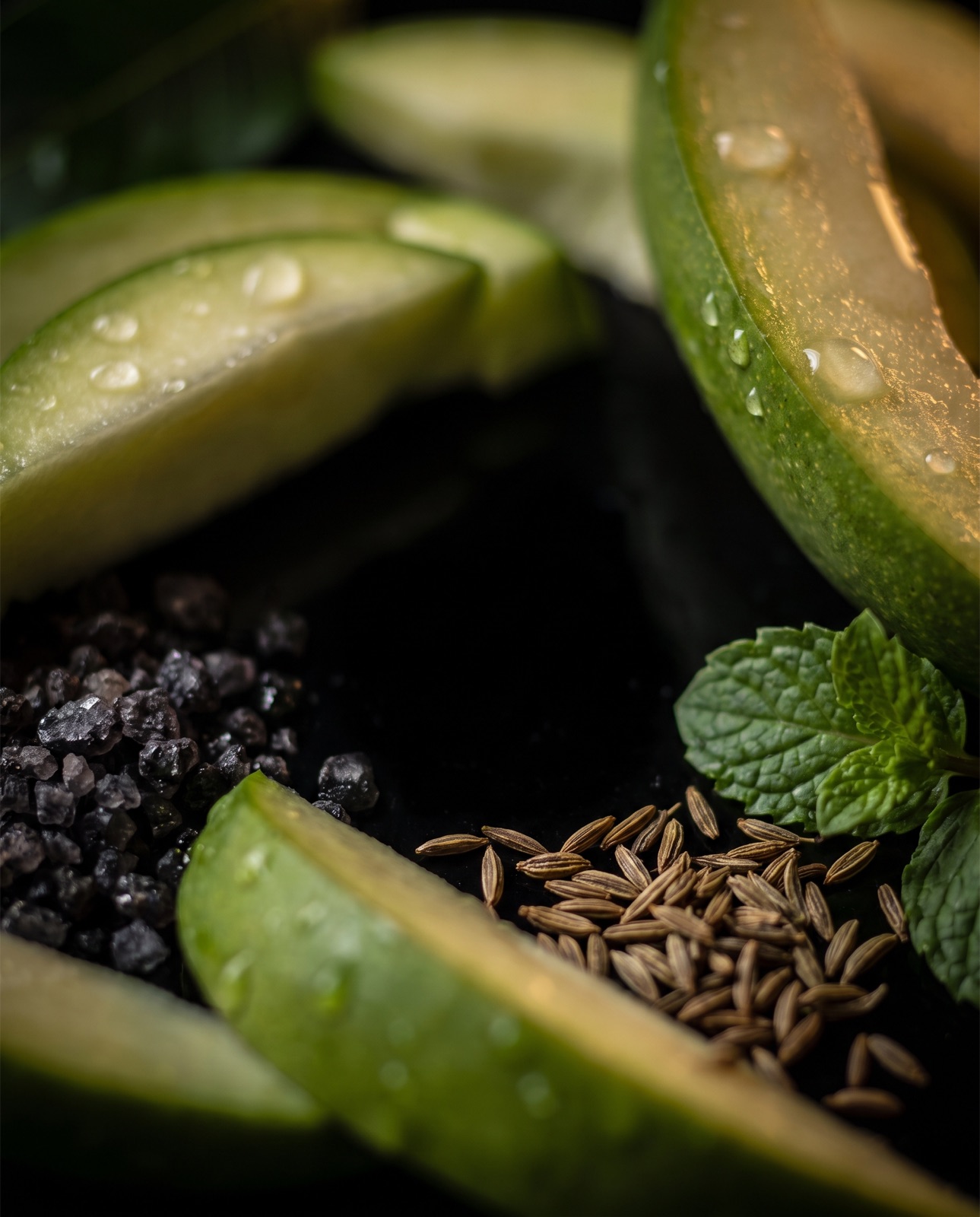 Raw green mango, black salt and roasted cumin, the Aam Panna flavour